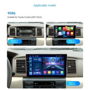 Navigation automobile Android <span class=keywords><strong>14</strong></span> de 9 pouces pour <span class=keywords><strong>Corolla</strong></span> 2007-2013 OLIVER, montage sur tableau de bord universel tout-en-un, noir, fabriqué à Shenzhen - Product Image 2