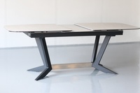 Mobilier de salle à manger personnalisé, moderne, léger, luxe, pieds en verre trempé pliable de table 6 places à vendre