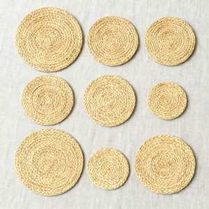 Wholesale Natural Handmade Vietnam Woven Water Hyacinth Solid Rattan <b>Table</b> <b>Mates</b> Home Wedding Banquet Disposable Place Mats - Product Image 2