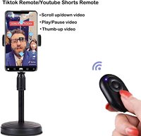Mando a distancia Mini inalámbrico con Bluetooth, botón de obturador, temporizador, cámara, Tiktok, Ebook, Control remoto de página
