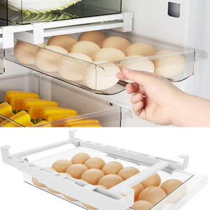 Refrigerator Egg <b>Storage</b> <b>Box</b> <b>Drawer</b> Type Fresh Keeping Egg Tray Holder Kitchen Organizers For Fridge Vegetable Preservation - Product Image 5