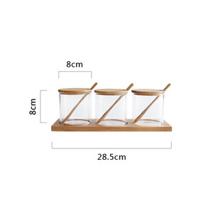 Thủy tinh lưu trữ chum Set với nắp tre, 6oz Glass gia vị hộp, <span class=keywords><strong>mini</strong></span> Glass <span class=keywords><strong>Mason</strong></span> chum với kín nắp cho nhà bếp góc - Product Image 5