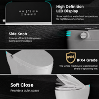 DaYan Toilette intelligente pour hôtel avec commande vocale, couvercle à ouverture automatique, affichage numérique, télécommande, siège chauffant et buse autonettoyante