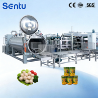 Autoclave de pasteurisation et de stérilisation pour ligne de production de retortes, destiné aux aliments à conservation à température ambiante et au traitement aseptique