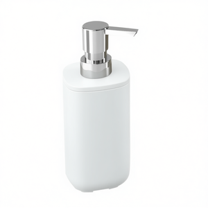 Dispensador de jabón líquido blanco de 7 cm x 17,5 cm con bomba para uso en el baño - Product Image 3