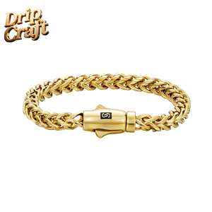 Nuevo Collar <span class=keywords><strong>Monaco</strong></span> de 6 mm con Cabeza Redonda Dorada, Cadena Cuadrada Biselada Dorada, Acero de Titanio Electrochapado, Cierre de 14K-18K - Product Image 3