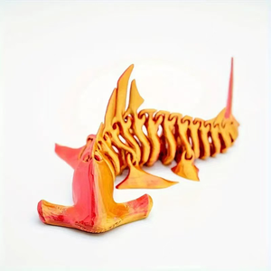 Esqueleto de Tubarão Martelo Impresso em 3D com Juntas Totalmente Móveis que Podem Se Movimentar Livremente, Presente Criativo - Product Image 2
