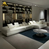 Ensemble de canapés modulaires confortables Minimalist Milan Supermoon trois places, canapé de sol pour salon et chambre à coucher