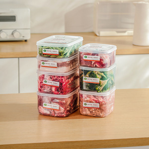 Food <b>Storage</b> <b>Boxes</b> Rectangle Clip On Lid Airtight <b>Stackable</b> For Refrigerator Freezer Kitchen Use - Product Image 3