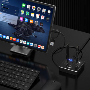 Fideco M.2แท่นวางแบบออฟไลน์ NVMe SATA SSD 3.2gen2 USB 20Gbps สอง M.2เครื่องทำสำเนาอลูมิเนียมรองรับ UASP - Product Image 5