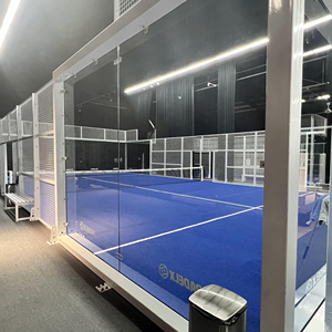 Pista <span class=keywords><strong>de</strong></span> Pádel Panorámica JSMC, Tipo WPT, Interior/Exterior, 20m*10m, Tubo <span class=keywords><strong>de</strong></span> Acero Galvanizado, Luces LED <span class=keywords><strong>de</strong></span> 200W - Product Image 1