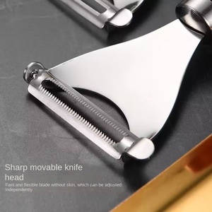 <span class=keywords><strong>Cuchillo</strong></span> pelador manual de acero inoxidable 304 con mango de madera para <span class=keywords><strong>verduras</strong></span> y frutas, herramienta de cocina al por mayor - Product Image 4