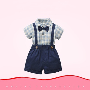 Completo estivo bambino bambino camicia a quadri pantaloncini 2 pezzi Set bei vestiti per <span class=keywords><strong>bambini</strong></span> - Product Image 2