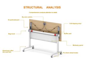 Glory Merge Activity School <strong>Office</strong> Furniture Iron Modern Folding Stackable Movable <strong>Foldable</strong> Conference Training Room Table <strong>Desk</strong> - Product Image 3