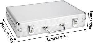 Scatola Porta <span class=keywords><strong>Orologi</strong></span> con 24 Scomparti in Lega <span class=keywords><strong>di</strong></span> Alluminio, Custodia per <span class=keywords><strong>Orologi</strong></span> con Chiusura a Lucchetto per <span class=keywords><strong>Uomo</strong></span> e Donna, Elegante Contenitore per <span class=keywords><strong>Gioielli</strong></span> - Product Image 2