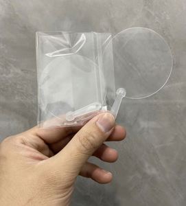 Mini-ventilateurs Kpop transparents en plastique personnalisés et éventails mignons avec support de main, éventail transparent imprimé sur mesure - Product Image 2