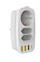 Enchufe de extensión UE/EE. UU., 4 salidas, 3 puertos Usb tipo C, puerto de carga rápida, 250V, 3.1A, tira de alimentación USB, cubo mágico, enchufe de cubo de alimentación