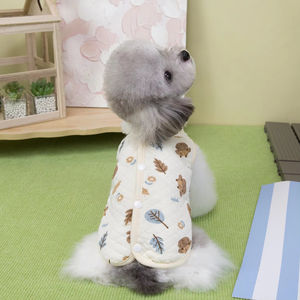 <span class=keywords><strong>2026</strong></span> Atacado Roupas de Cachorro de Desenho Animado Outono Inverno Pijama Colete de Algodão com Botões nas Costas para Teddy Bear Bichon Cães Pequenos - Product Image 5