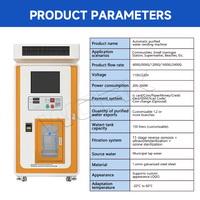 Máquina expendedora de agua comercial automática con ósmosis inversa (RO) de venta directa de fábrica, compatible con múltiples sistemas de pago para la comunidad.