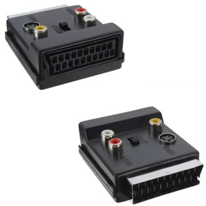 Convertidor SCART a 3RCA Jack S-Video AV para TV con Entrada/Salida de 20 Pines, Cable Adaptador de Audio y Video SCART a 3 RCA - Product Image 1
