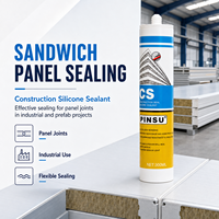 Scellant en silicone flexible résistant à l'eau de 300 ml, forte adhérence pour les joints des murs extérieurs, des fenêtres, des portes et des panneaux sandwich