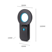 Escáner de identificación portátil RFID con microchip para animales y mascotas, lector de etiquetas de oreja, lector de microchip, lector de escaneo de etiquetas de oreja W90B de alta calidad