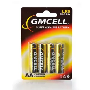 Di alta Qualità Batteria Alcalina a Secco AM3 LR6 No. 5 Batteria AA 1.5 v