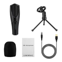 Microphone à condensateur USB - Microphone filaire omnidirectionnel léger et portable pour ordinateur, idéal pour les conférences et l'enregistrement en studio