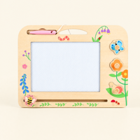 Tableau magnétique en bois écologique personnalisable pour enfants, tablette à dessiner, jouet éducatif Montessori pour enfants, vente en gros