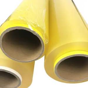 15 mic 45m 40cm x250 m casting pvdc plastic wrapping material stretch wrap film roll clear cling foil food warps with elastic