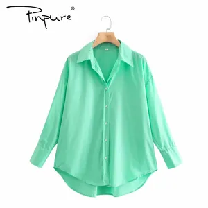 R51510S Fall new style beauty dress fashion solid color poplin lapel single-breasted shirt