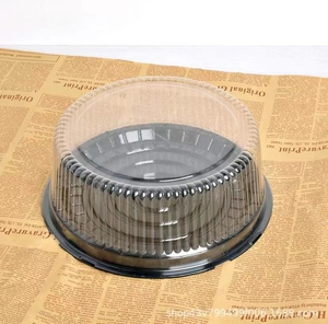 Venta al por mayor claro Mousse pastel caja de embalaje PET 4/6/8/10 pulgadas pastel contenedor con ventana para boda fiesta caja de plástico redonda - Product Image 4