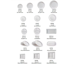 Đĩa tráng miệng nhỏ 6 inch, làm từ giấy bã mía sinh học, không chứa PFAS, dùng một lần - Product Image 3