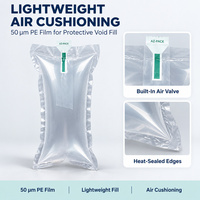 Sac gonflable personnalisé AIR-DFLY 10x15cm, sac à air en PE de 50 microns pour le remplissage de vide dans les cartons et la protection des produits