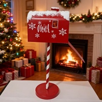 Boîte aux lettres décorative de Noël en fer, modèle YC20259191, avec flocon de neige, pour intérieur et extérieur