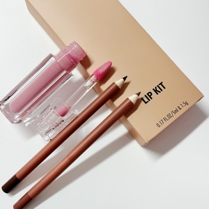 Kit de <span class=keywords><strong>Labios</strong></span> 2 en 1 Personalizable DIY: Brillo <span class=keywords><strong>Labial</strong></span> Transparente con Pincel Grande y Delineador de <span class=keywords><strong>Labios</strong></span> Cremoso Mate Suave, Libre de Crueldad Animal, con Etiqueta Privada - Product Image 5