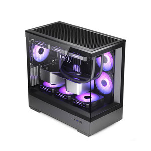 Caja de <span class=keywords><strong>PC</strong></span> AIGO Micro ATX con Soporte para Múltiples Ventiladores, Cristal Templado de 360 mm, Caja Vertical para Juegos con Soporte para Placa Base, para Gamers - Product Image 1
