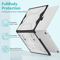 Transparent Pc Tpu Dissipation thermique béquille dur Pc étui de Protection complet du corps pour Macbook Air 15.3 étuis pour ordinateur portable