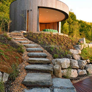 Cabine préfabriquée de luxe maison ronde structure en acier léger forêt maison de vacances hôtel - Product Image 2