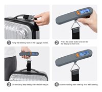 Balance à bagages LCD de poche électronique Portable Construction en plastique en acier inoxydable valise suspendue numérique pesant la batterie