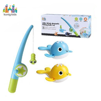 Mainan Mandi Anak Konig Kids, Bebek Penyemprot Air dari Plastik ABS Ramah Lingkungan, Set Pancing Putar, Mainan Mandi Hewan, Lucu untuk Musim Panas