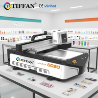 Printer UV Flatbed Berkualitas Tinggi 6090 untuk Cetak Kotak Kemasan, Casing Ponsel, Papan Logam, dengan Kamera CCD