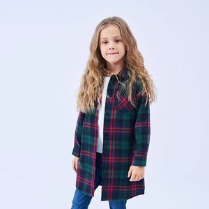 Vêtements pour enfants, chemises longues d'automne pour enfants, chemises à manches longues en flanelle chaude, chemises en flanelle à carreaux pour filles - Product Image 4