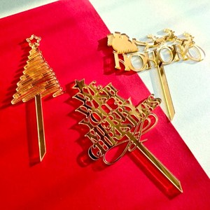 ท็อปเปอร์เค้กอะคริลิคสไตล์เกาหลี ลายน้ำผึ้งและความหวาน สำหรับตกแต่งเค้กในเทศกาลคริสต์มาส เหมาะสำหรับงานปาร์ตี้ - Product Image 5