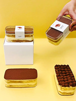Boîte de présentation de desserts en plastique écologique recyclable pour sushi, pizza, gâteau, biscuit, bonbons, pâtisserie, emballage transparent