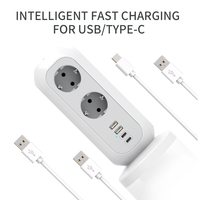 Multiprise Cube Worldplug Europe avec ports USB et adaptateur secteur allemand