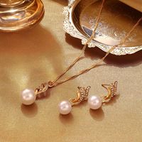 Ensembles de colliers et boucles d'oreilles en perles, bijoux de luxe, torche en diamant, nouveau Design, vente en gros, 2022