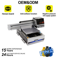 Imprimante jet d'encre UV rouleau à rouleau 6090 avec système de positionnement visuel et tête d'impression I3200 pour coques de téléphone, bouteilles, autocollants et badges