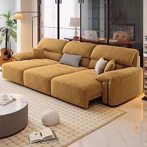 Sofá Chesterfield Opcional con Función Ajustable, Tapizado en Terciopelo, Tres Plazas, Minimalista, con Esponja - Product Image 3