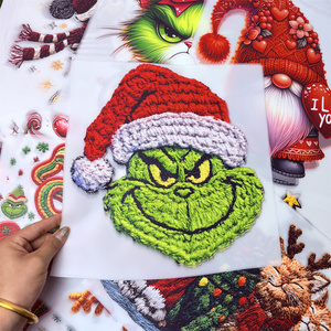 Custom 3d Prints Iron-on Logo Sticker <strong>Transfers</strong> Embroidery Patch Label Dtf Heat <strong>Transfer</strong> Printing for Garments - Product Image 3